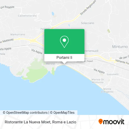 Mappa Ristorante La Nueva Moet