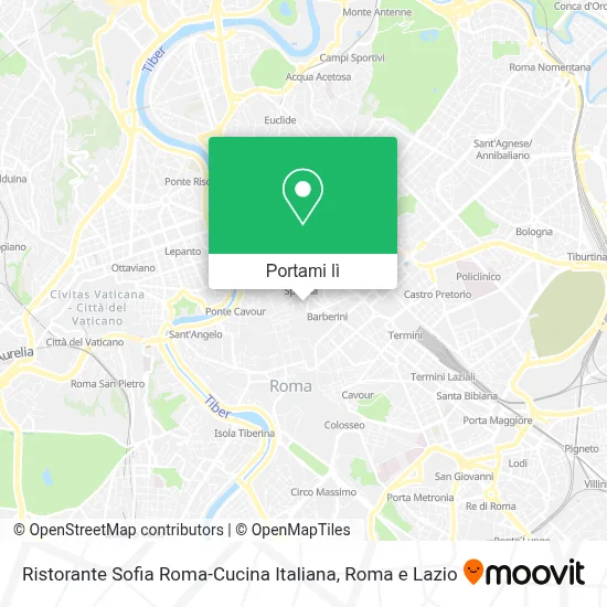Mappa Ristorante Sofia Roma-Cucina Italiana