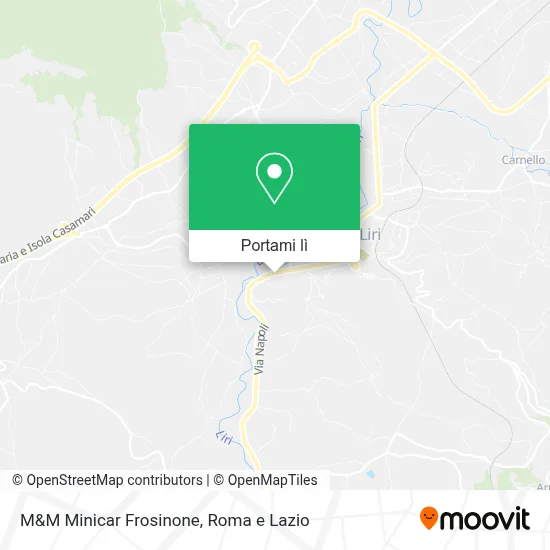 Mappa M&M Minicar Frosinone