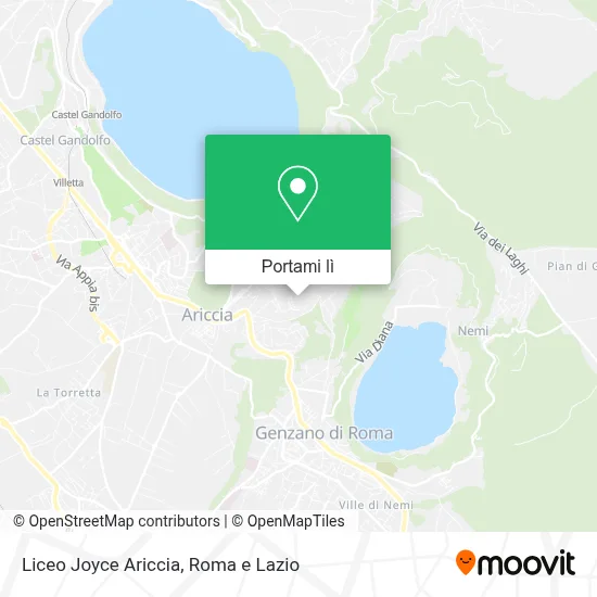 Mappa Liceo Joyce Ariccia