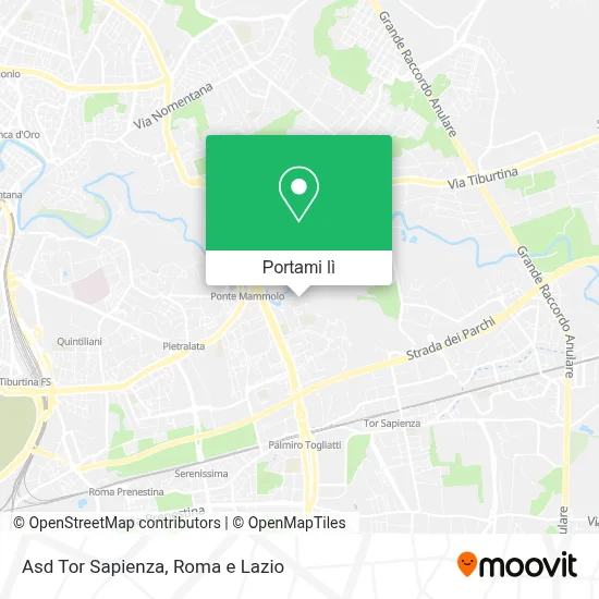 Mappa Asd Tor Sapienza