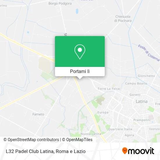 Mappa L32 Padel Club Latina