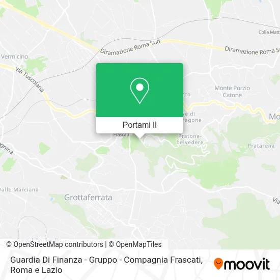 Mappa Guardia Di Finanza - Gruppo - Compagnia Frascati