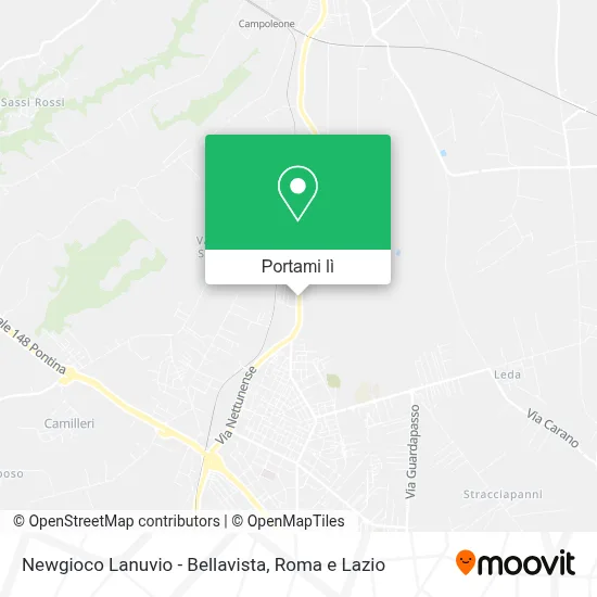 Mappa Newgioco Lanuvio - Bellavista