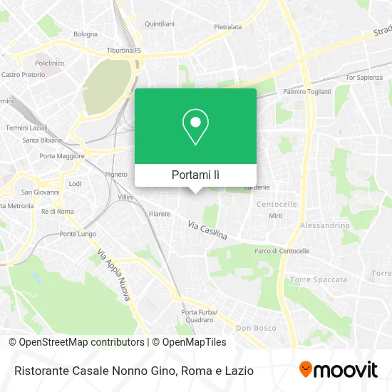 Mappa Ristorante Casale Nonno Gino