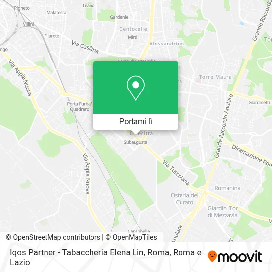 Mappa Iqos Partner - Tabaccheria Elena Lin, Roma