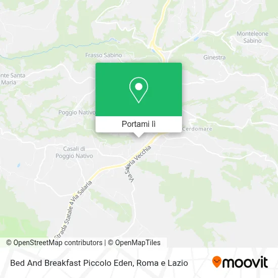 Mappa Bed And Breakfast Piccolo Eden