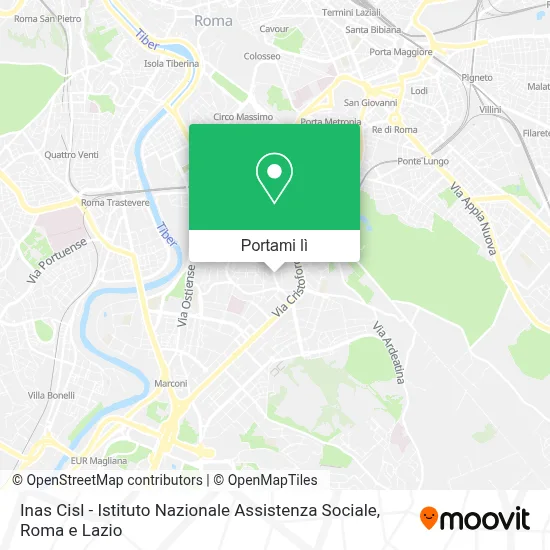 Mappa Inas Cisl - Istituto Nazionale Assistenza Sociale