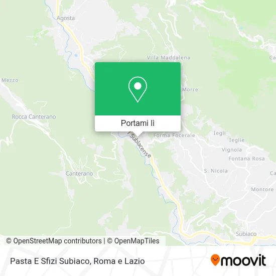 Mappa Pasta E Sfizi Subiaco