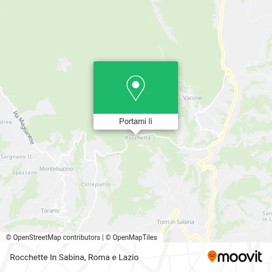 Mappa Rocchette In Sabina