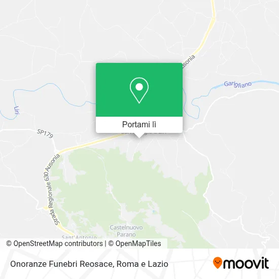 Mappa Onoranze Funebri Reosace