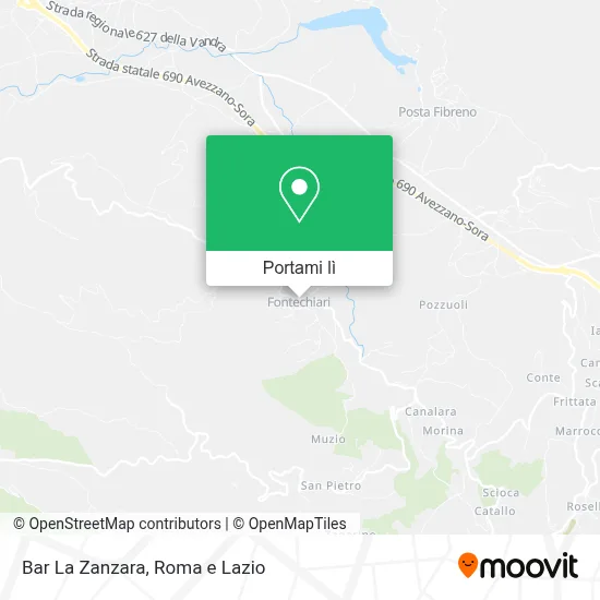 Mappa Bar La Zanzara