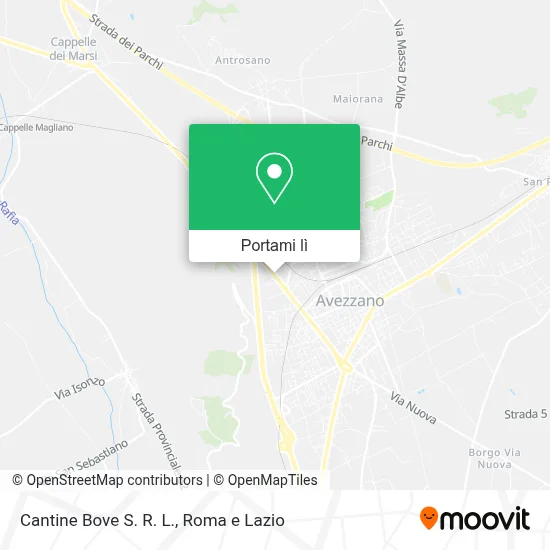 Mappa Cantine Bove S. R. L.