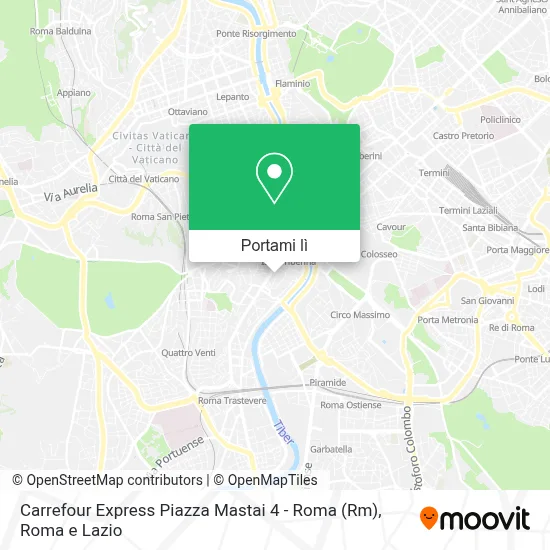Mappa Carrefour Express Piazza Mastai 4 - Roma (Rm)