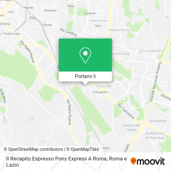 Mappa Il Recapito Espresso Pony Express A Roma