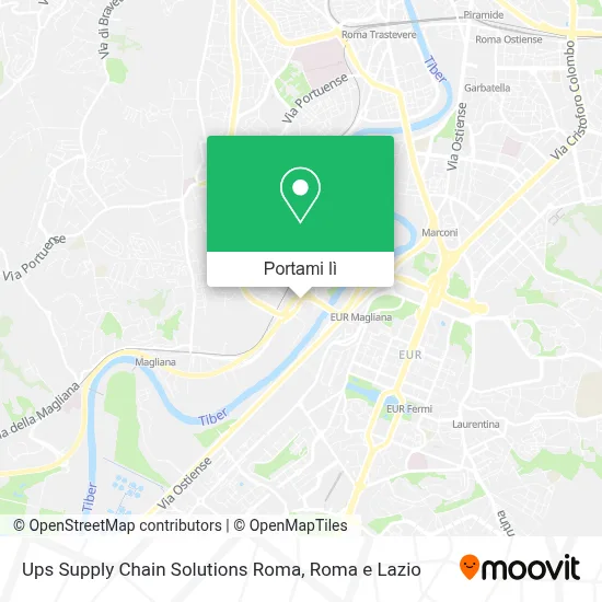 Mappa Ups Supply Chain Solutions Roma