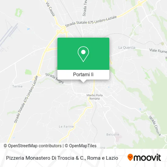 Mappa Pizzeria Monastero Di Troscia & C.