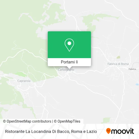 Mappa Ristorante La Locandina Di Bacco