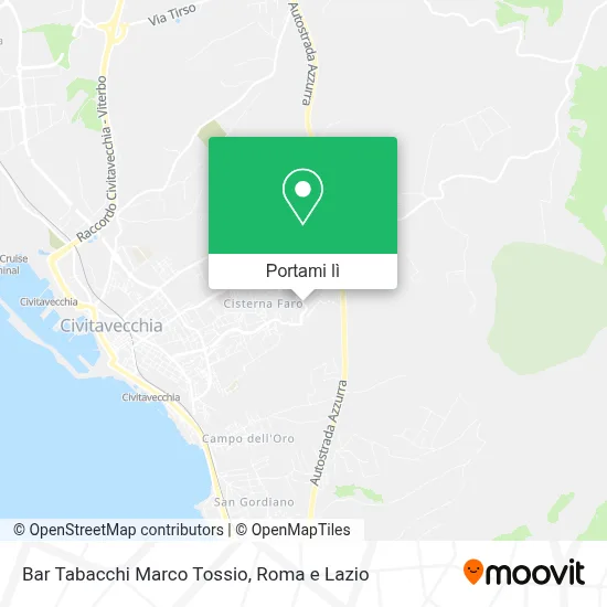 Mappa Bar Tabacchi Marco Tossio