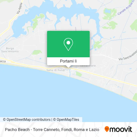 Mappa Pacho Beach - Torre Canneto, Fondi