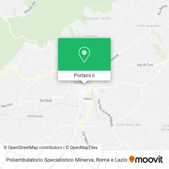 Mappa Poliambulatorio Specialistico Minerva