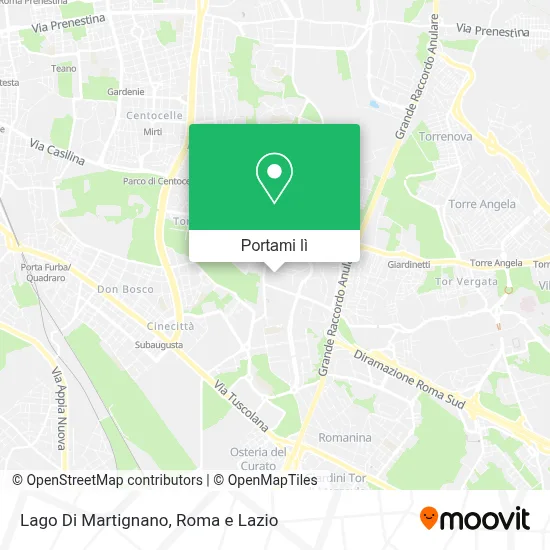 Mappa Lago Di Martignano