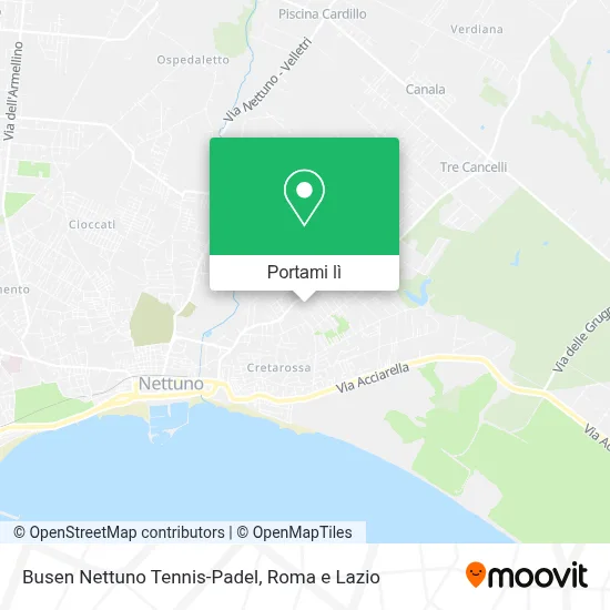 Mappa Busen Nettuno Tennis-Padel