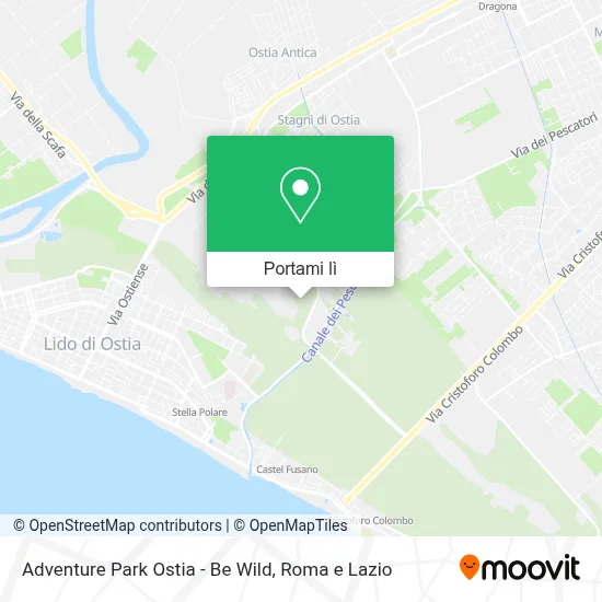 Mappa Adventure Park Ostia - Be Wild