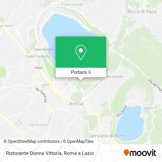 Mappa Ristorante Donna Vittoria