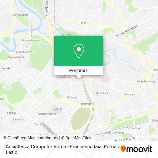 Mappa Assistenza Computer Roma - Francesco Iaia