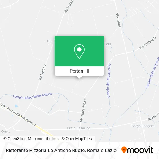 Mappa Ristorante Pizzeria Le Antiche Ruote