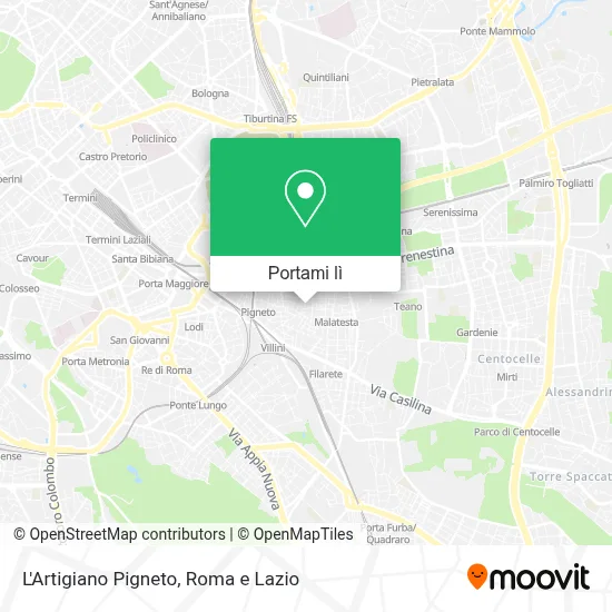 Mappa L'Artigiano Pigneto