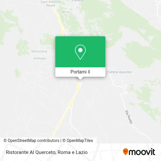 Mappa Ristorante Al Querceto
