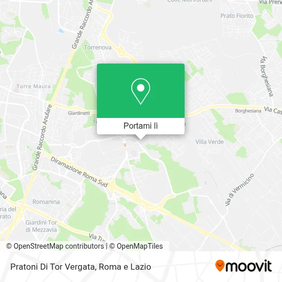 Mappa Pratoni Di Tor Vergata