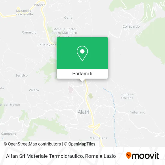 Mappa Alfan Srl Materiale Termoidraulico