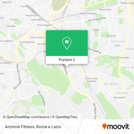 Mappa Anytime Fitness