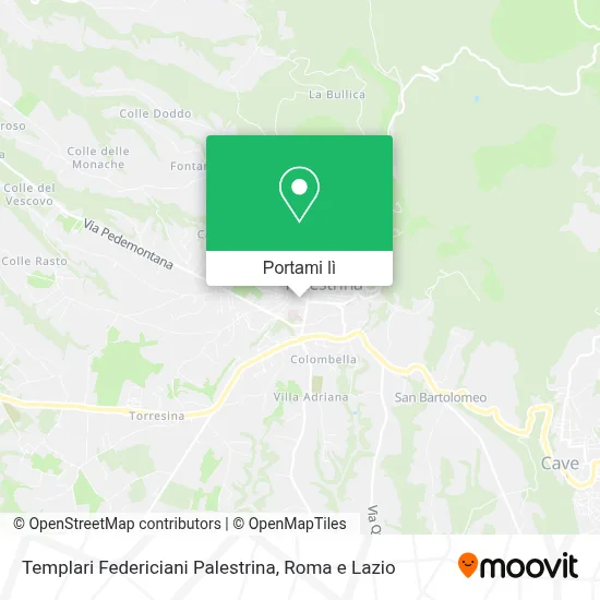 Mappa Templari Federiciani Palestrina