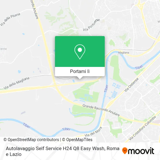 Mappa Autolavaggio Self Service H24 Q8 Easy Wash