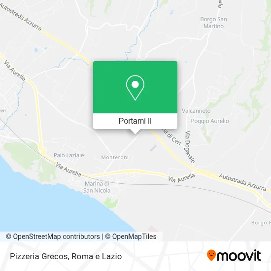 Mappa Pizzeria Grecos