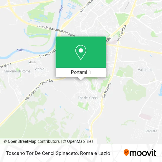 Mappa Toscano Tor De Cenci Spinaceto