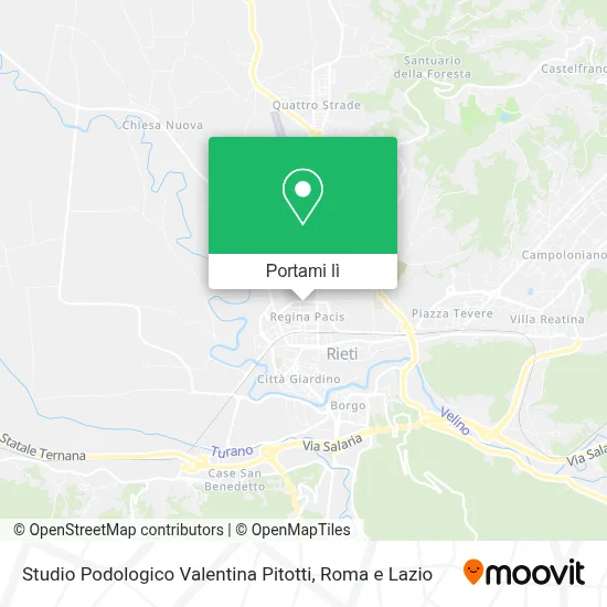 Mappa Studio Podologico Valentina Pitotti