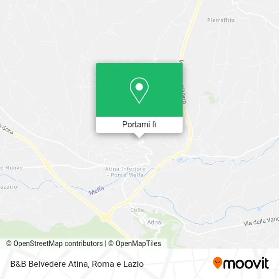 Mappa B&B Belvedere Atina