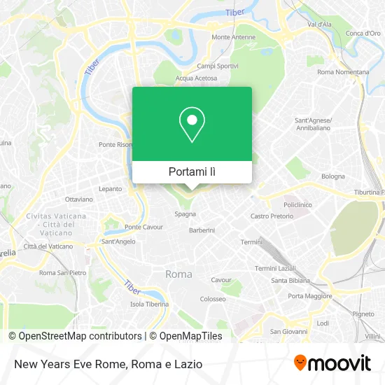 Mappa New Years Eve Rome
