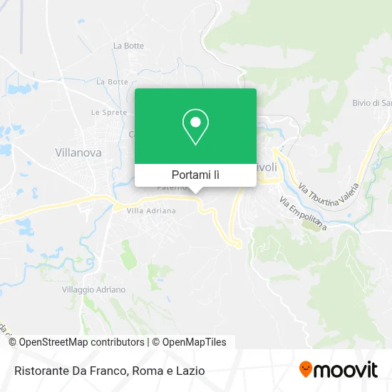 Mappa Ristorante Da Franco