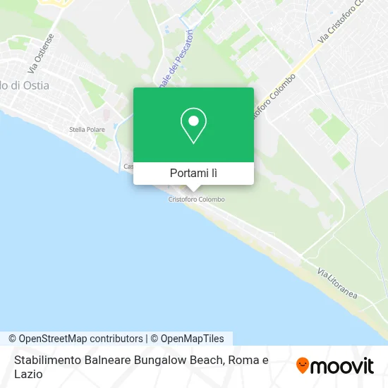 Mappa Stabilimento Balneare Bungalow Beach