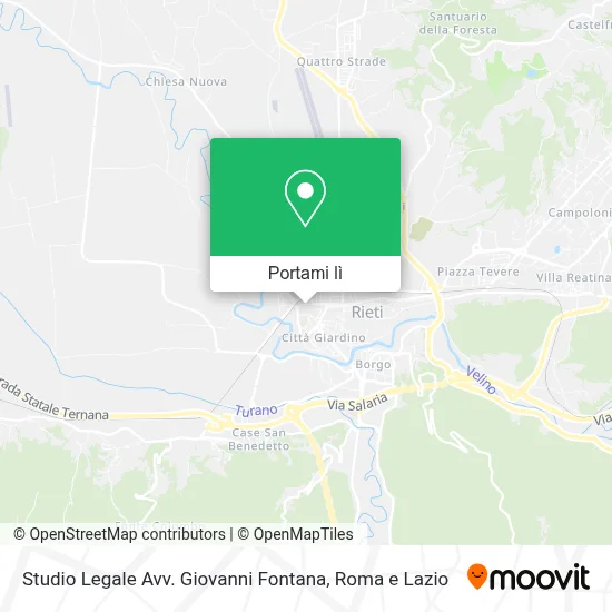 Mappa Studio Legale Avv. Giovanni Fontana