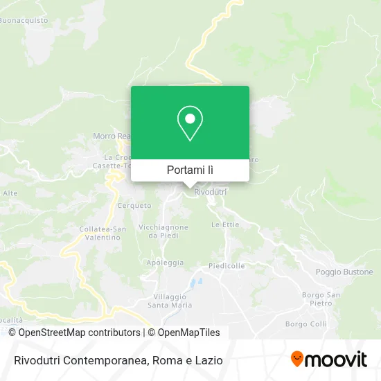 Mappa Rivodutri Contemporanea