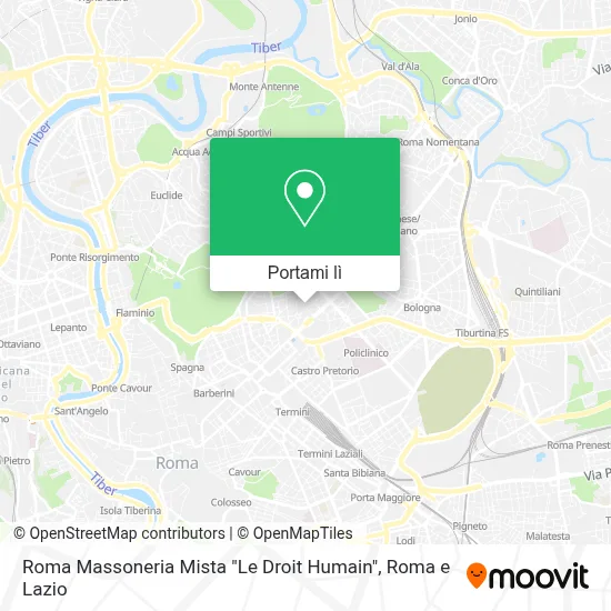 Mappa Roma Massoneria Mista "Le Droit Humain"