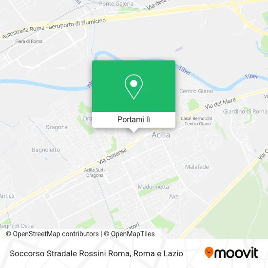 Mappa Soccorso Stradale Rossini Roma