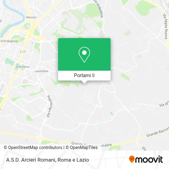 Mappa A.S.D. Arcieri Romani